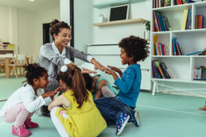 Social Skills Development: children engaging in group play